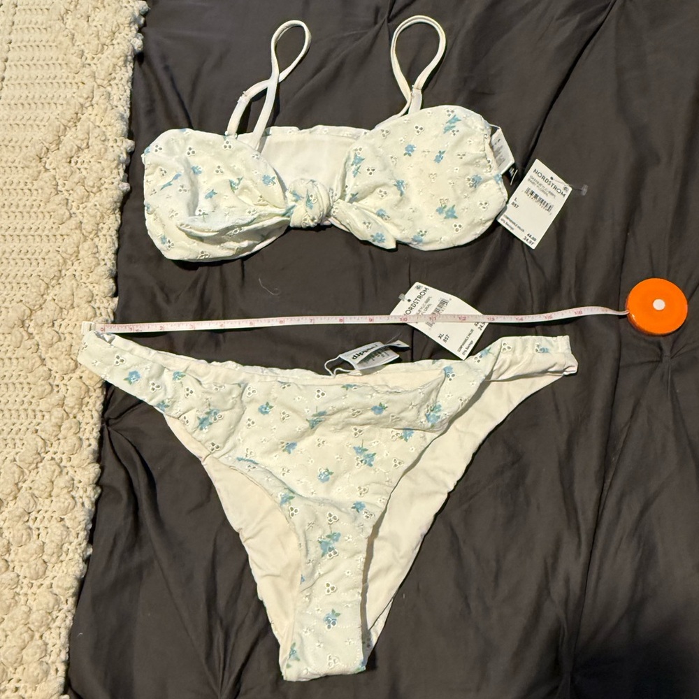 White eyelet bikini